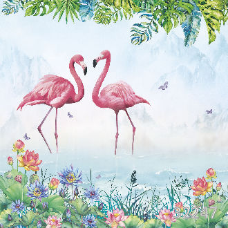 Flamingo duo
