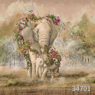 Слониха с детенышем