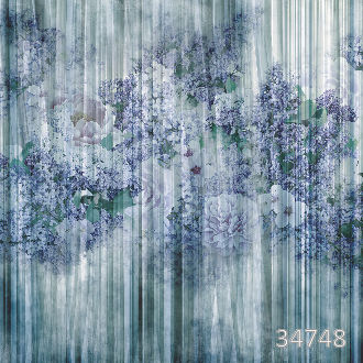 Blooming lilacs and peonies