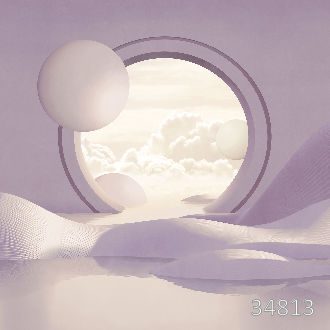 Lilac porthole in space